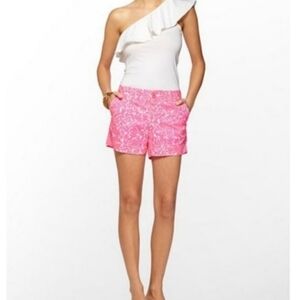 Lilly Pulitzer Woven Callahan Chino Short 8 NEW NWT Cosmo Pink